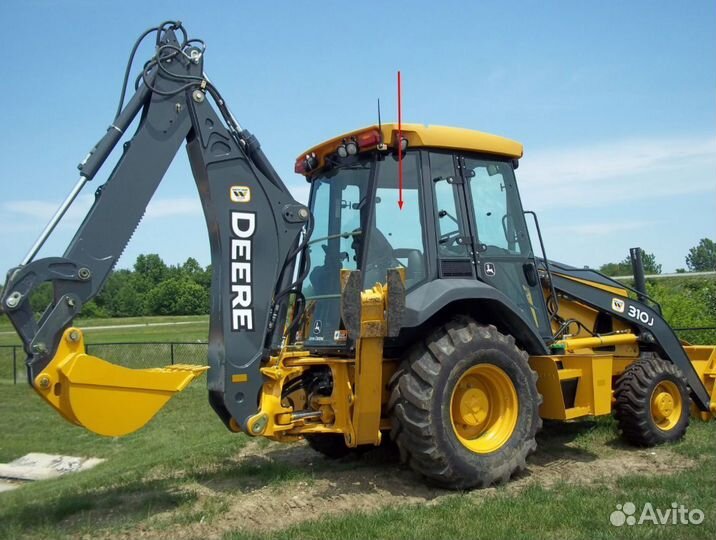 Стекло угловое правое для погрузчика John Deere