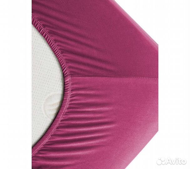 Простынь GoodNight Трикотаж 160х200х20 Бордо на ре