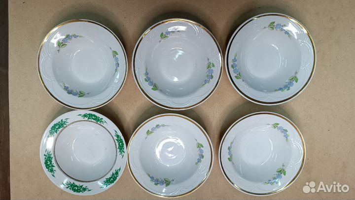 Тарелки суповые глубокие СССР фарфор