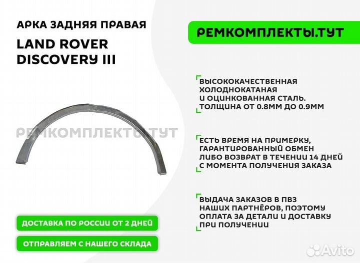Арка задняя Land Rover Discovery 3 правая