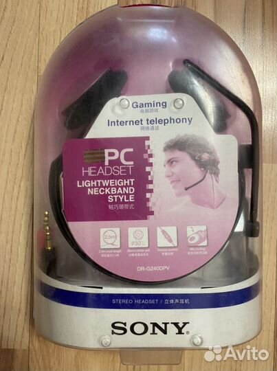 Наушники sony DR-G240DPV розовые
