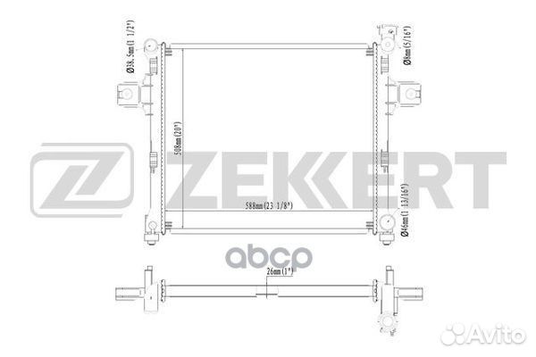 Радиатор охл. дв. Jeep Commander 05- Grand Che