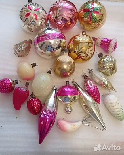 Лот ёлочных игрушек СССР