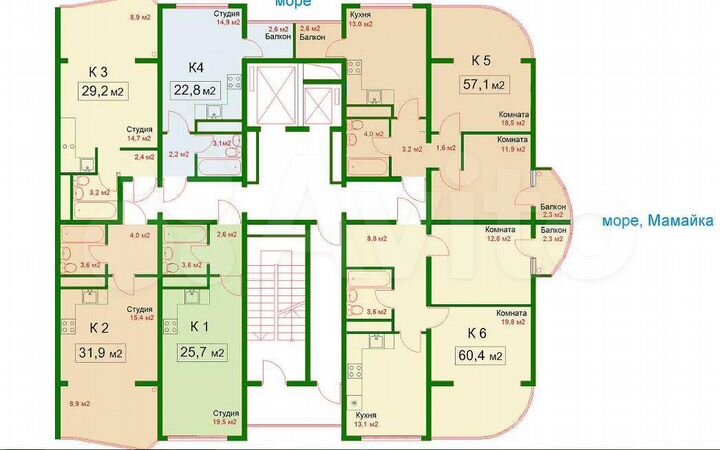 1-к. квартира, 26,4 м², 2/16 эт.