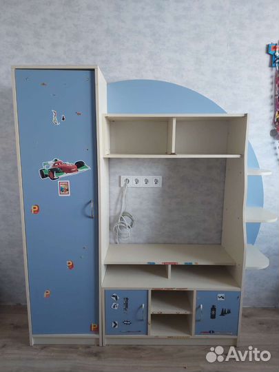 Кровать-чердак + стенка под телевизор