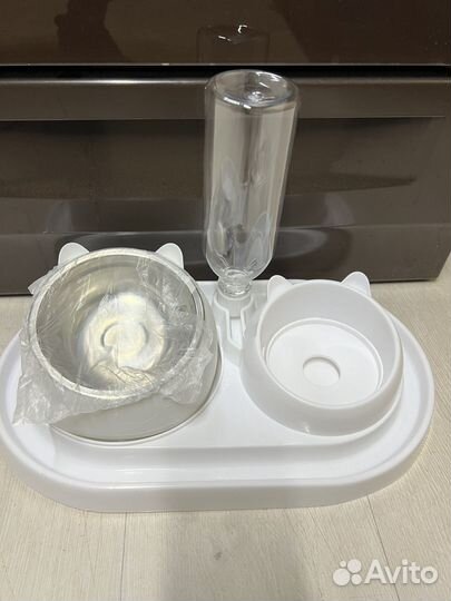 Двойная миска для животных с автопоилкой