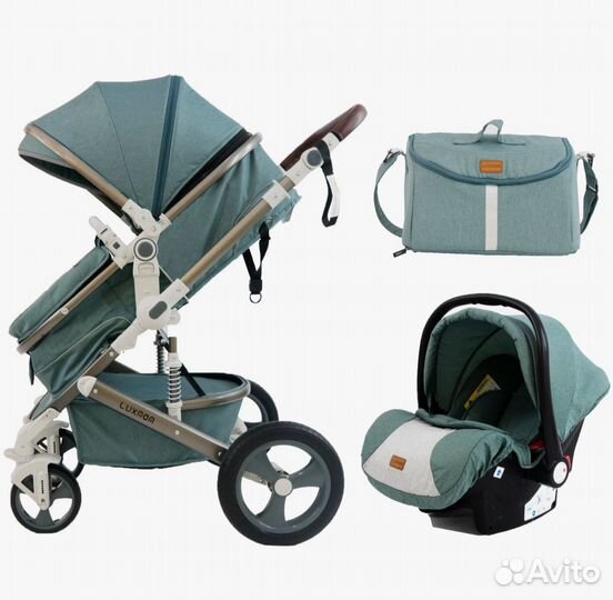 Коляска luxmon 518 с автолюлькой
