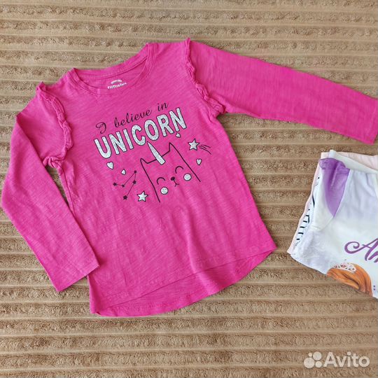 Лонгсливы на девочку 116 пакетом 6шт