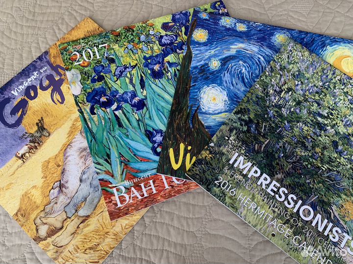 Календари настенные прошлых лет. Ван Гог. Импресси