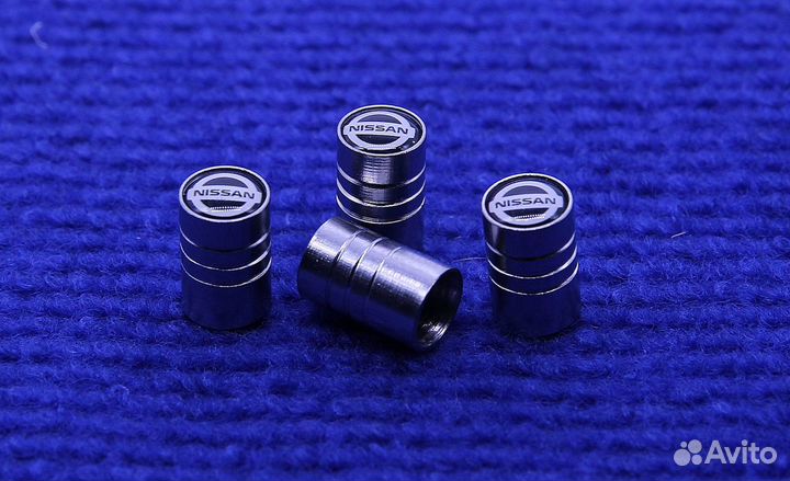 Комплект колпачков воздушного ниппеля Nissan хром
