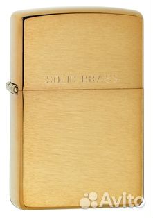 Zippo. Brushed Brass Solid Engraved. Коллекционная