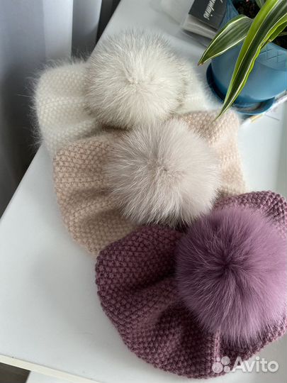Берет из пуха норки
