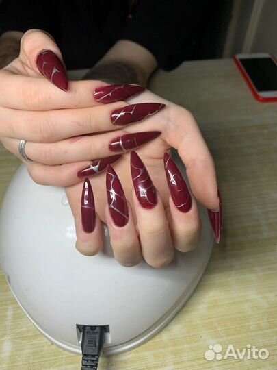 Маникюр наращивание модель