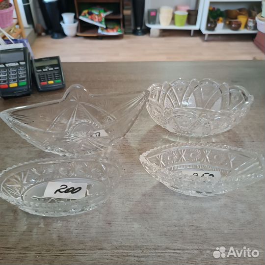 Ваза для фруктов хрусталь