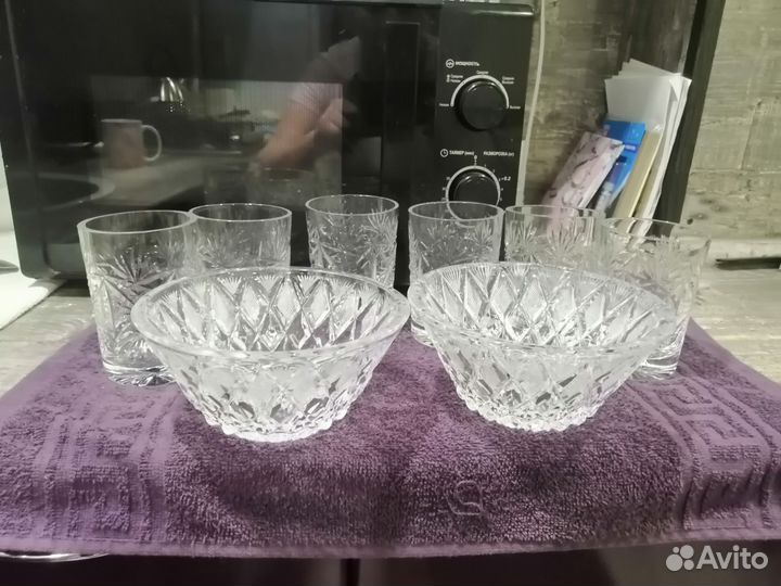Хрусталь СССР 12 предметов +6 стаканов