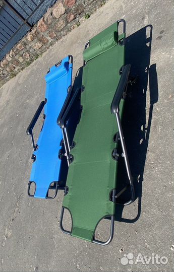 Кресло шезлонг раскладушка удлиненное складное