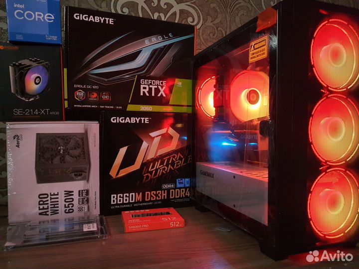 Мощный Пк для Игр на Core i5-12400F+ RTX3060 12Gb