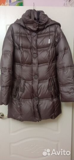 Полупальто женское 42 44 зимнее с капюшоном