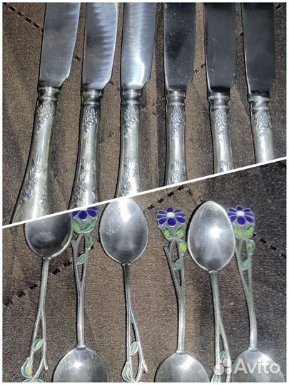 Мельхиор СССР Ножи Кофейные ложки