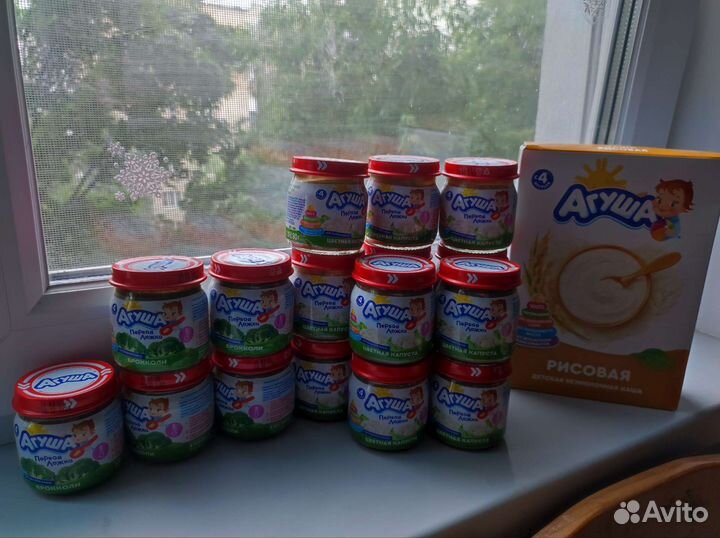 Пюре Агуша овощное, каша безмолочная