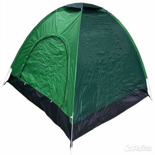 Палатка 4 места 1 слой быстросборная оранжево зеле