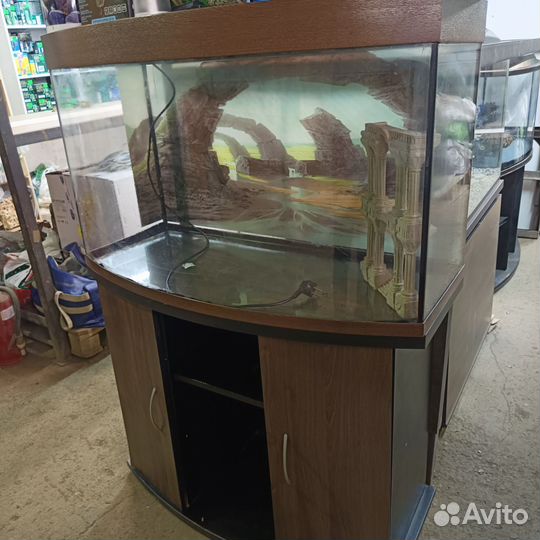 Аквариум панорамный с тумбой