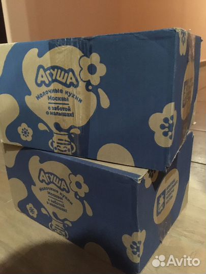 Детское пюре агуша фруктовое от коробки