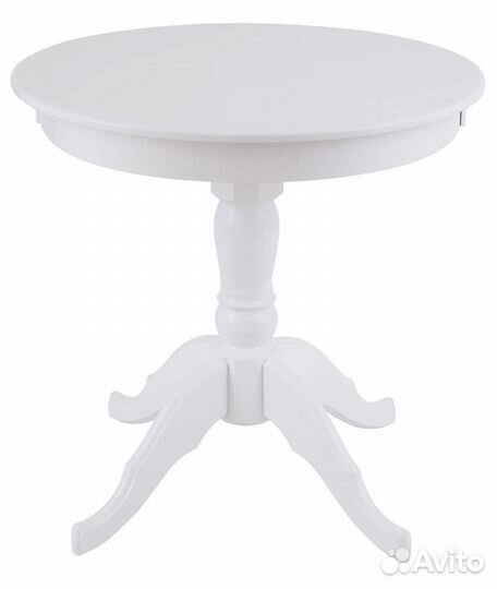 Стол обеденный не раздвижной Круглый-80 белая эмал