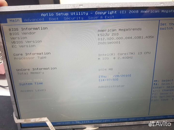 Материнская плата Asus K52JU