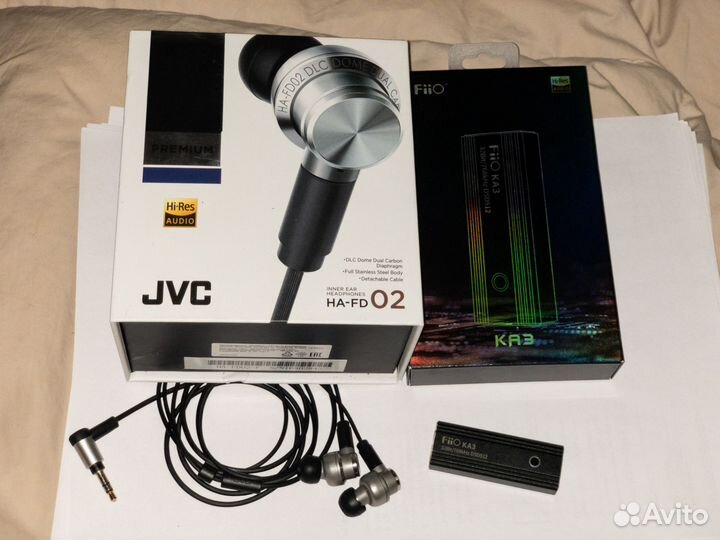 Наушники JVC HA-FD02 + Fiio KA 3 Усилитель/цап