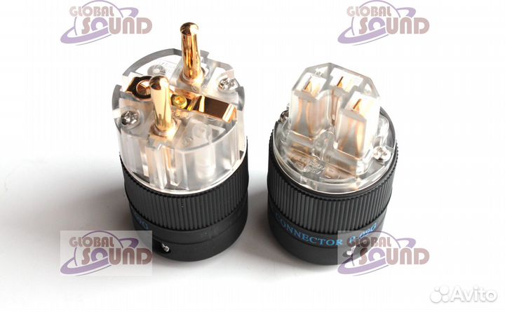 Комплект силовых разъемов, бронза, позолота/родий