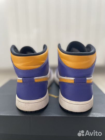 Кроссовки Air Jordan 1 Mid Lakers RU 43.5, US 9.5