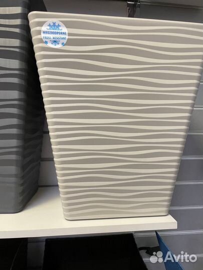 Кашпо из ротанга, напольное