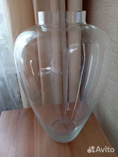 Ваза напольная высокая стекло