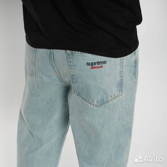 Джинсы supreme new york buggy Jeans голубые