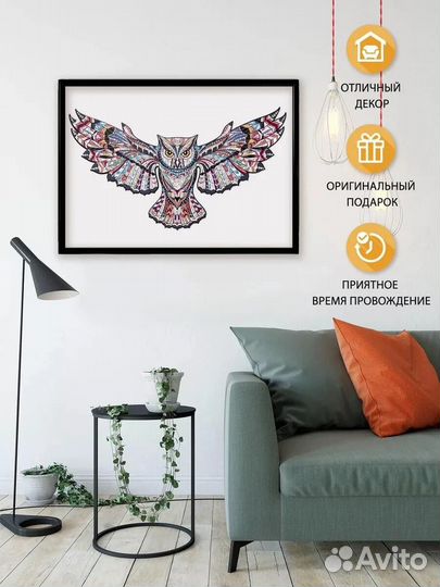 Деревянный пазл Лесная сова (M/180) (Chapa), детал