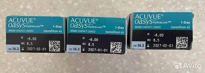 Контактные линзы Acuvue Oasys 1-Day -6.0