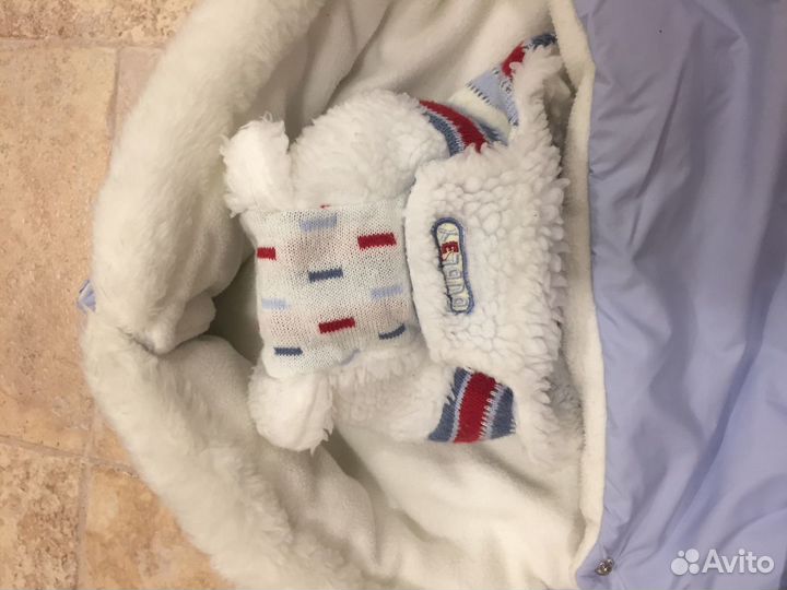 Конверт зимний + 2 зимних шапочки