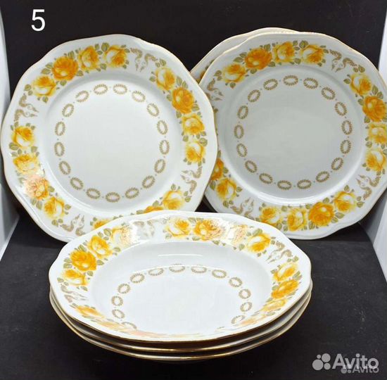 Тарелки, чашки Лфз, Богемия, Гарднер