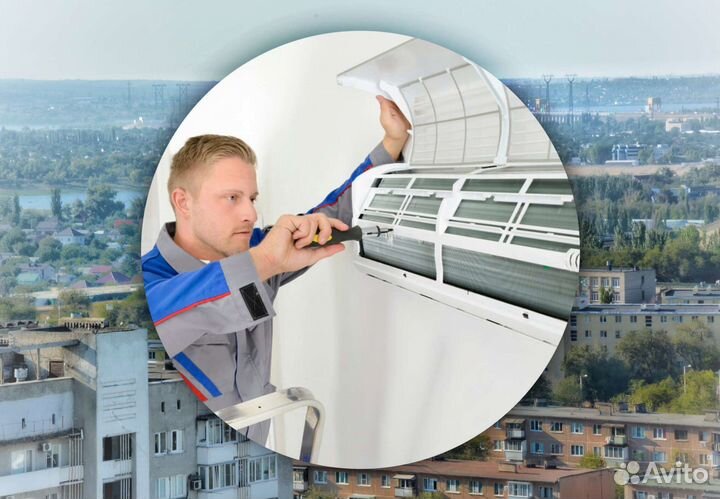 Монтаж сплит-систем, демонтаж, тех. обслуживани