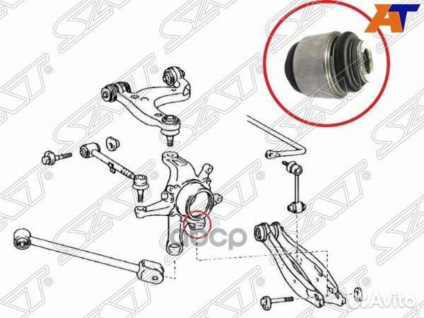 Сайлентблок плавающий задней цапфы Mark2,Altez