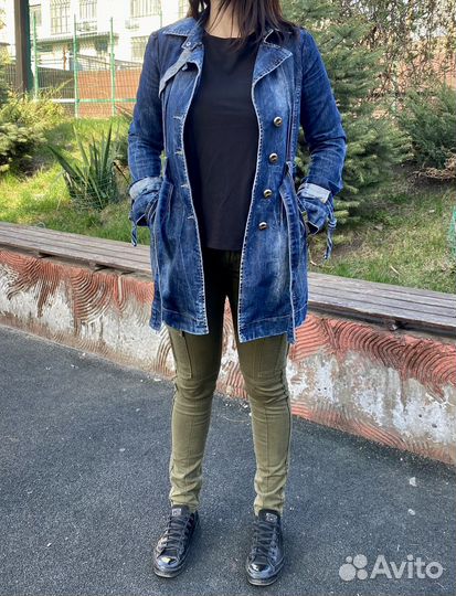 Джинсовая куртка пальто