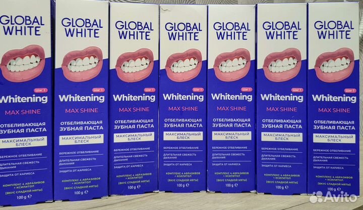 Отбеливающая зубная паста clobal white оригинал