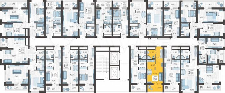Квартира-студия, 23,1 м², 9/19 эт.