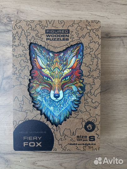 Деревянные пазлы лиса Fiery Fox