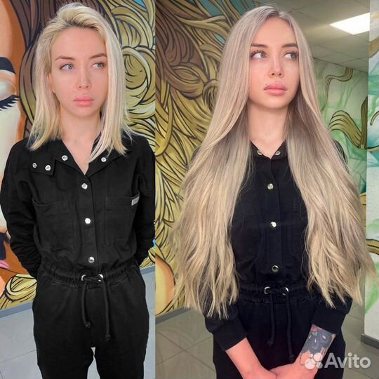 Наращивание волос (волосы + работа. Всё включено)