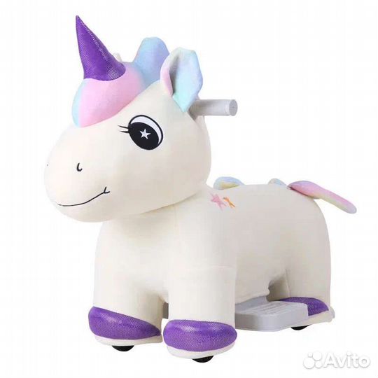 Мягкая игрушка единорог-каталка на аккамуляторе