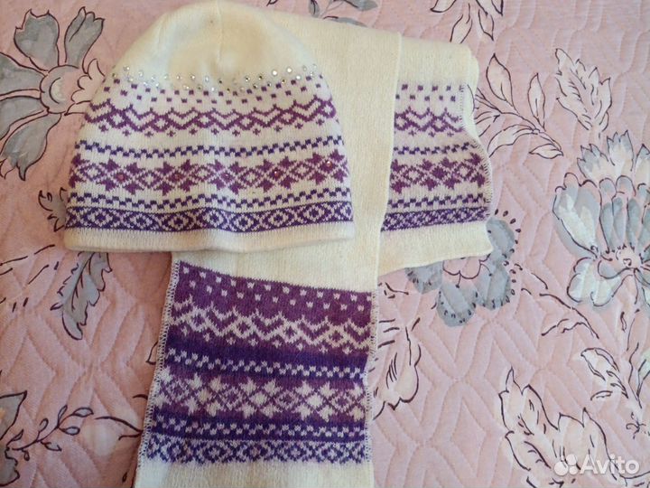 Комплект шапка и шарф женские