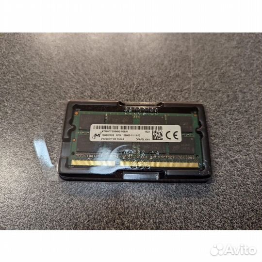 Модуль памяти Micron mt16ktf2g64hz-1g6a1, DDR3, 16