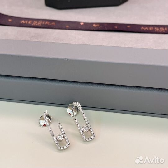 Messika серьги из золота 750 пробы и бриллиантов